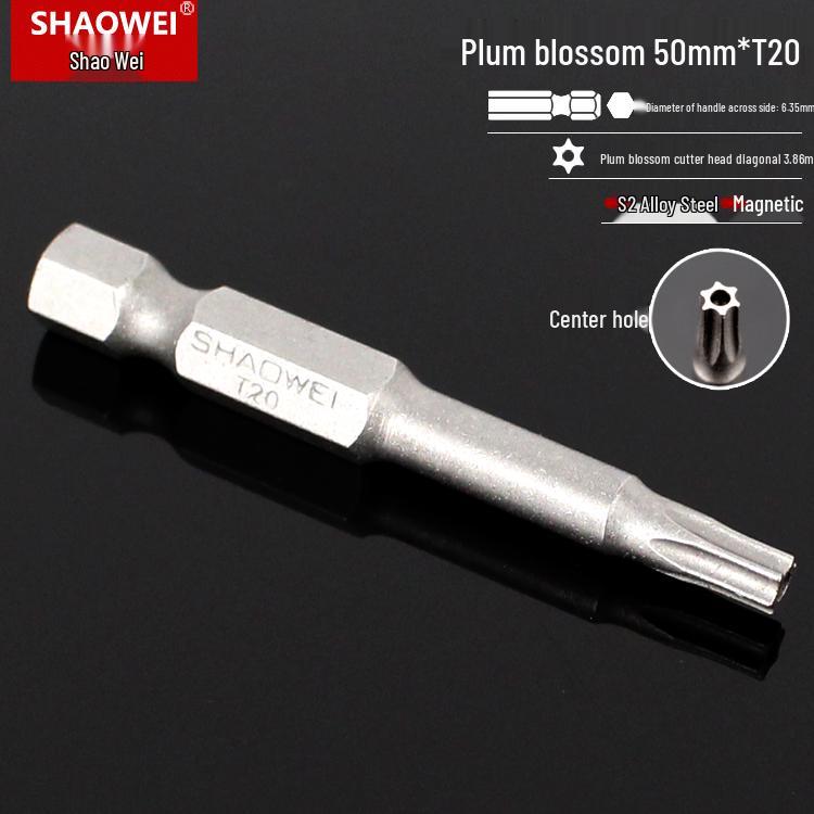 Магнитная 50-мм отвертка-звездочка и набор шестигранных бит для электродрелей