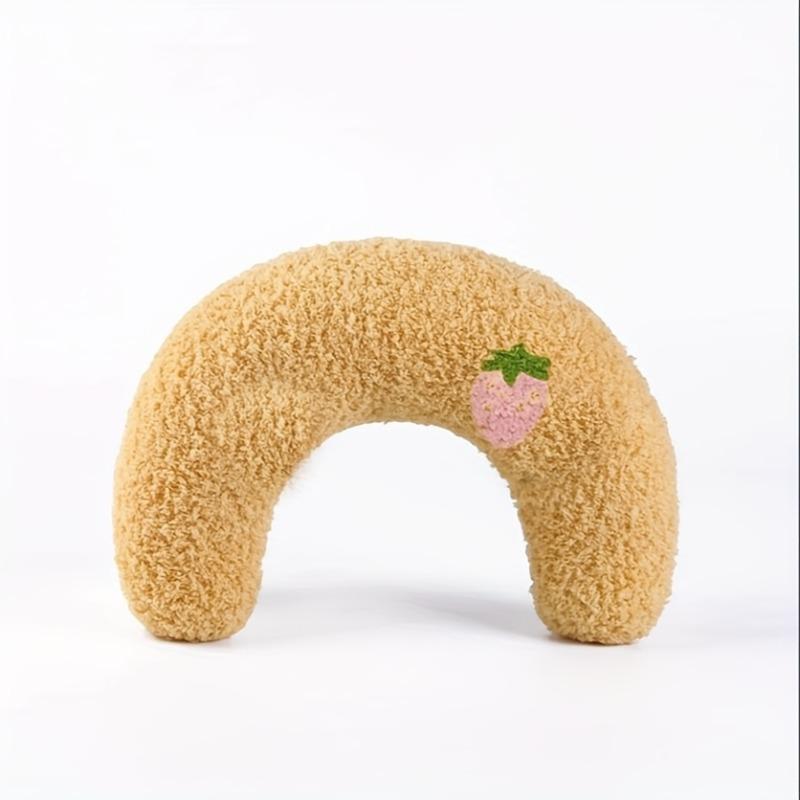 Super soft four-season pet pillow, arched design for neck support, suitable for small cats and dogs of different body types.
