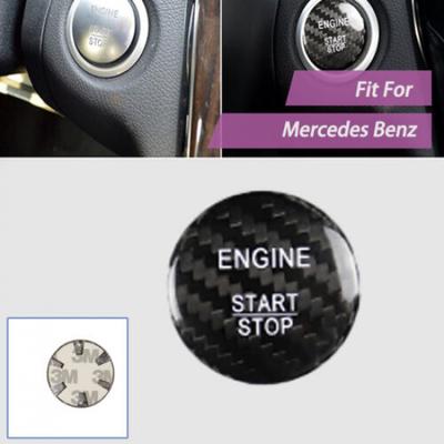 Автомобильная накладка на кнопку Start/Stop двигателя из углеродного волокна для Mercedes Benz