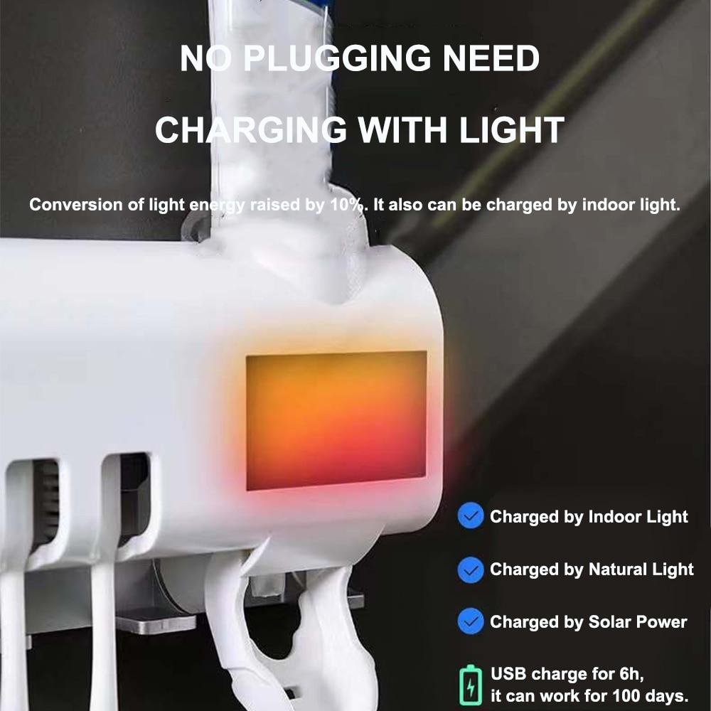 3 в 1 УФ-держатель для зубных щеток, стерилизатор, автоматический соковыжималка для зубной пасты, диспенсер для туалета, дома, наборы аксессуаров для ванной комнаты