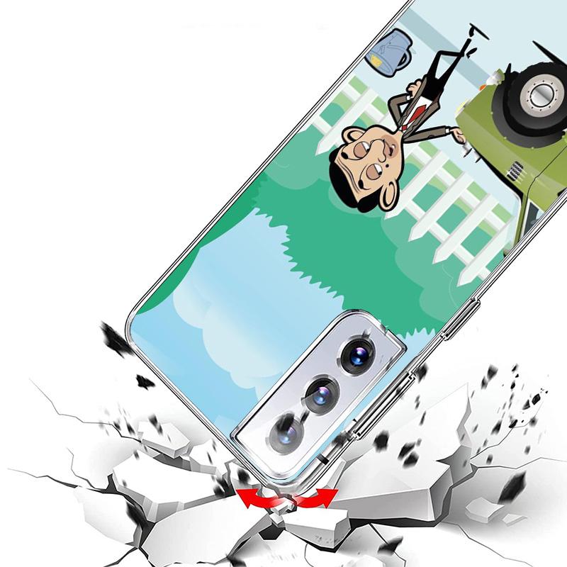 Mr Bean Cartoon Phone Case For Samsung Galaxy S26 Ultra S23 S24 S25 Edge S20 FE S21 S22 Plus Soft Print Shell Cover Fundas Galax