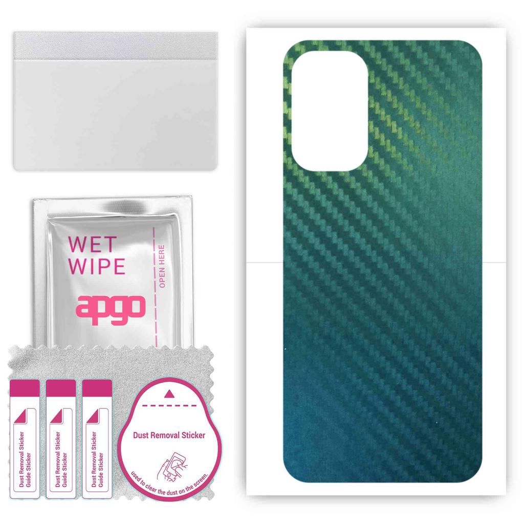 apgo Protective Skin Sticker for the back compatible with Samsung Galaxy A23 5G, Wrap Film, Foil, Vinyl - Pattern Carbon Chameleon CAKA1