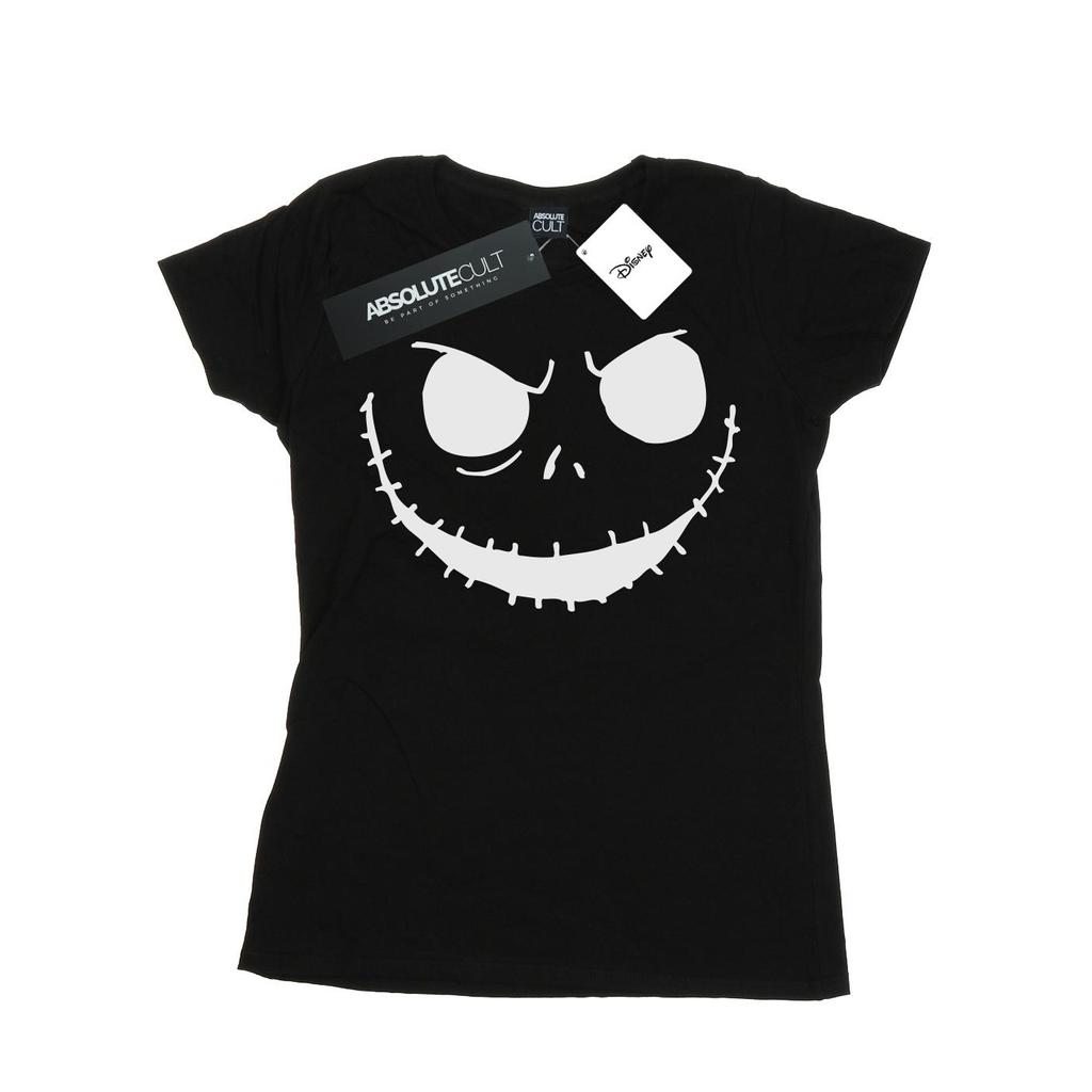Disney Womens/Ladies Nightmare Before Christmas Jack´s Face Bold Cotton T-Shirt