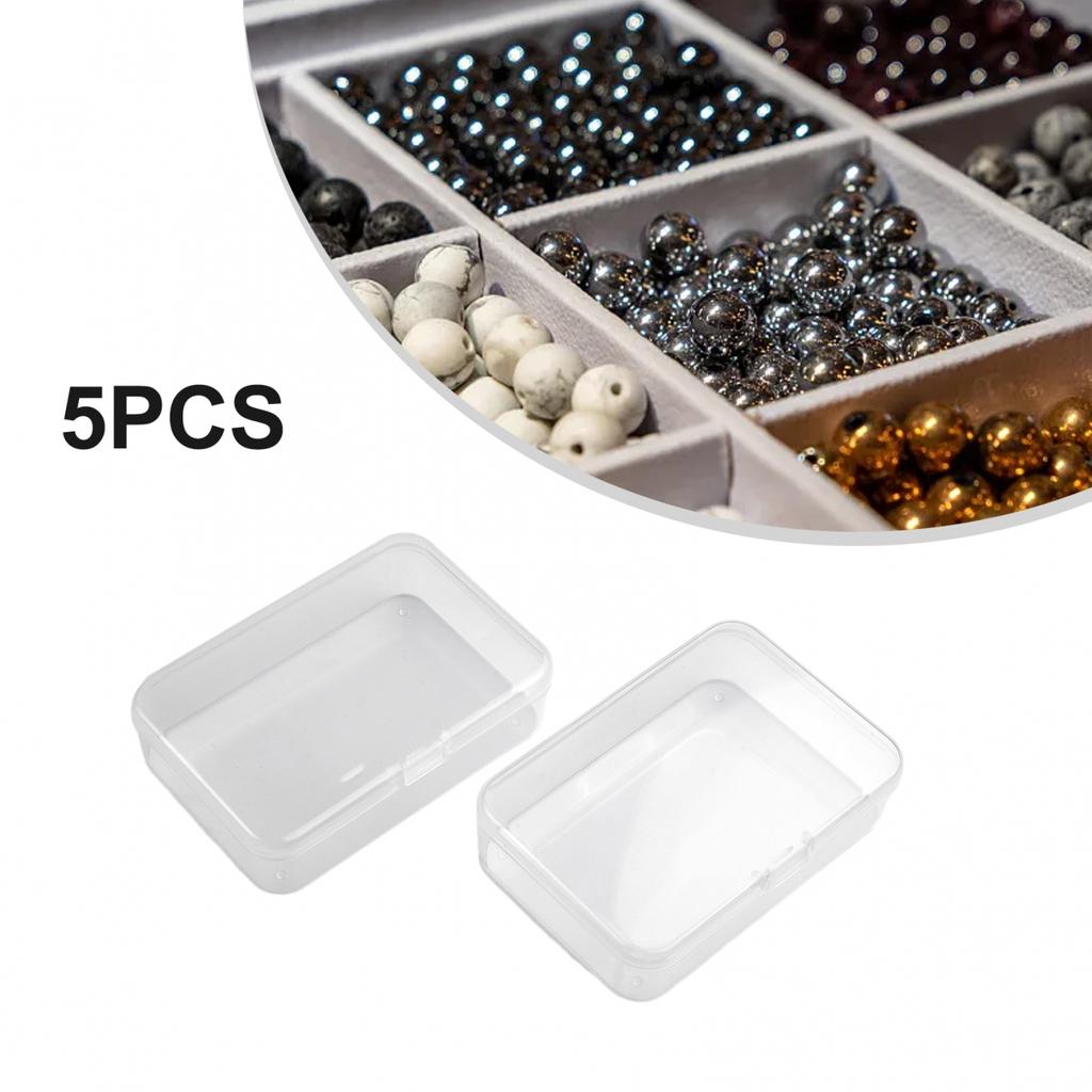 Keeper Plastic Box Transparent Crafts Neads Organizer Clear Case ID Card