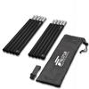 FIELDOOR Aluminum Tent Poles (2 Sets, 5-Piece Set/150cm) [Black] Split Type, Perfect for Small Groups, Solo Camping, Touring, and Compact Tarp Tents