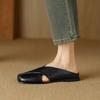 Модные женские новые весенне-летние туфли-мюли с квадратным носком, удобным низким каблуком и большим верхом