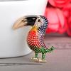 Blucome Новое поступление, эмалированная красная брошь в виде птицы, броши в виде совы, дятла, женская и детская одежда, аксессуары, булавки для корсажа из сплава, ювелирные изделия