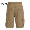 Мужские шорты с эластичным поясом, средней посадкой, однотонные шорты с множеством карманов, широкие летние пляжные шорты
