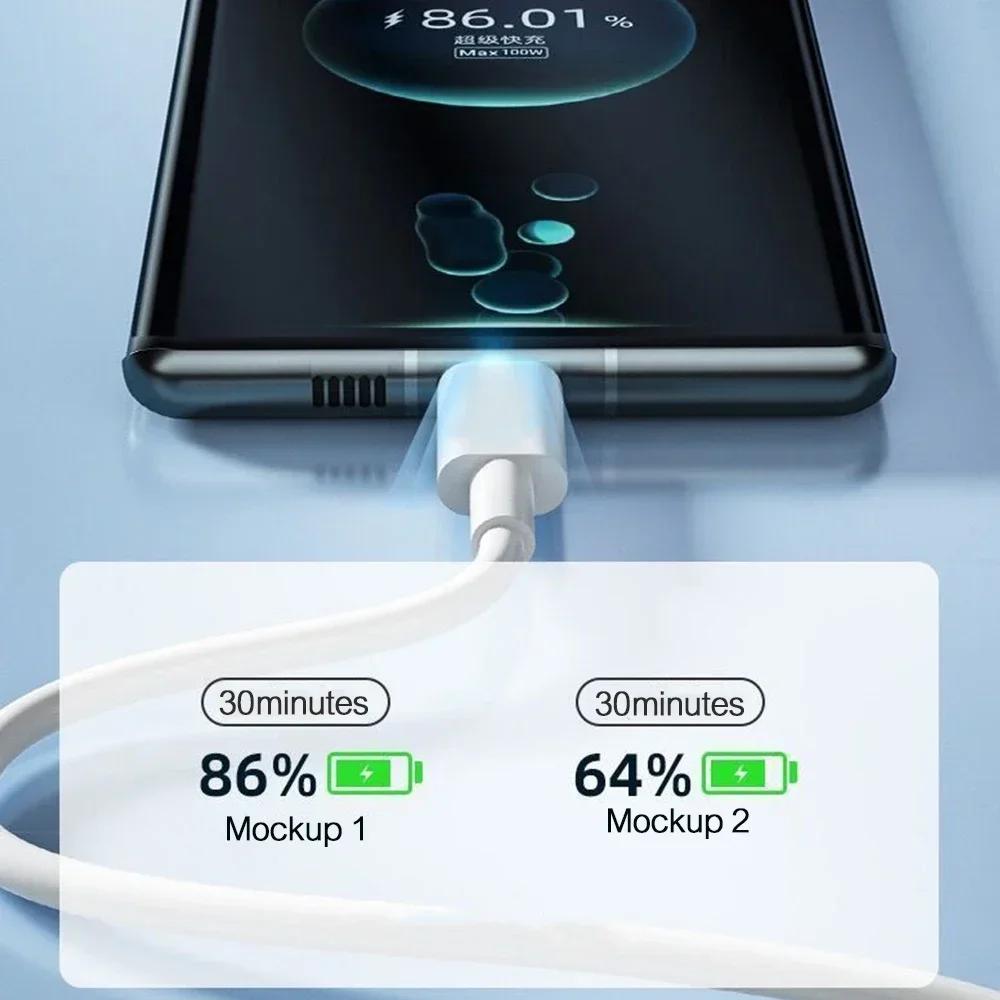 6A Сверхбыстрые зарядные кабели Type C Универсальный USB C Зарядный провод для Samsung Z Flip 7 6 Xiaomi Huawei Google Pixel 10 Pro XL