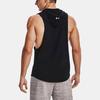 Under Armour Спортивный жилет с капюшоном и буквенным узором без рукавов, мужские топы, черный цвет 1365215-001