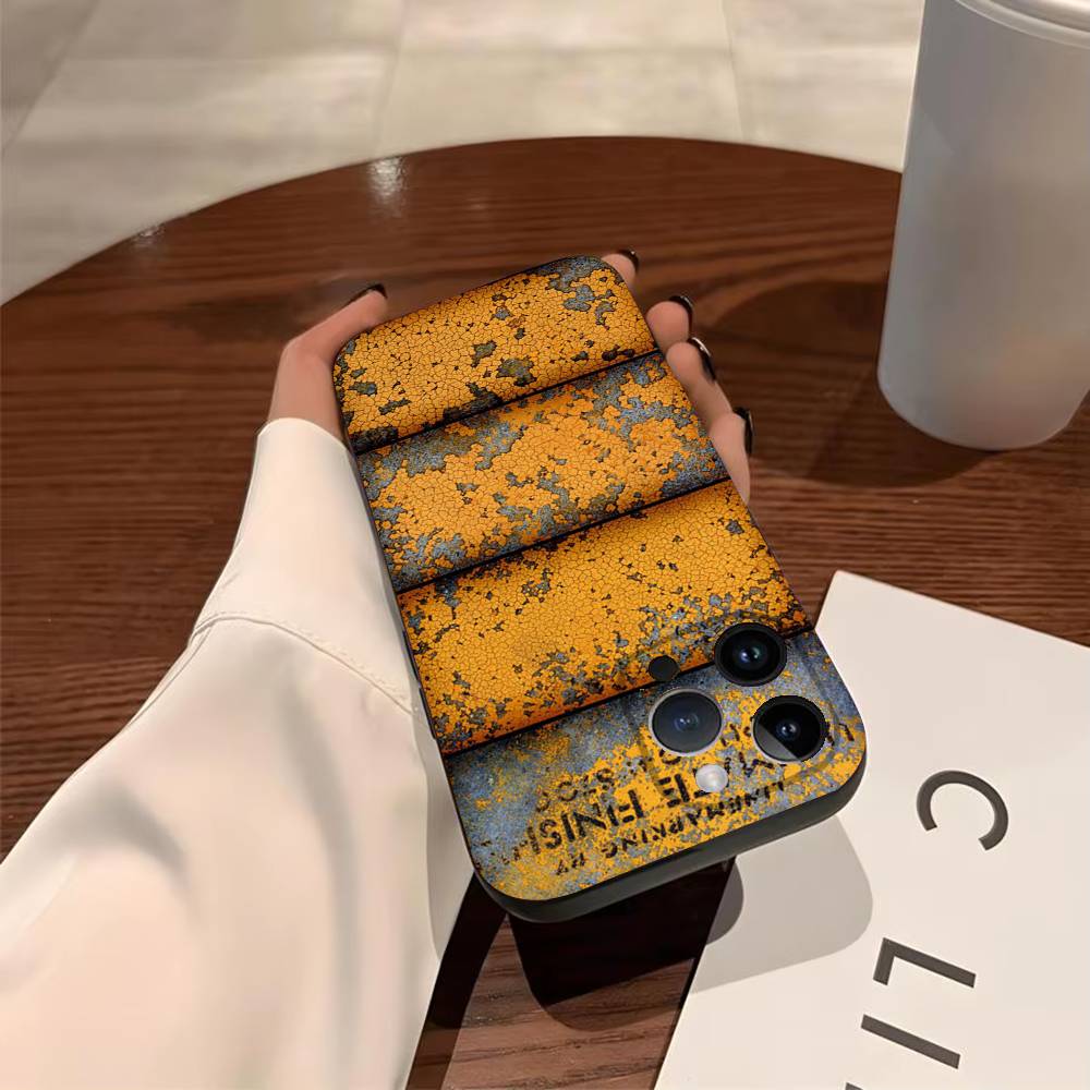 Ржавый чехол в индустриальном стиле для iPhone 17 Air 16 15 11 12 14 13 Pro Max Ударопрочный чехол