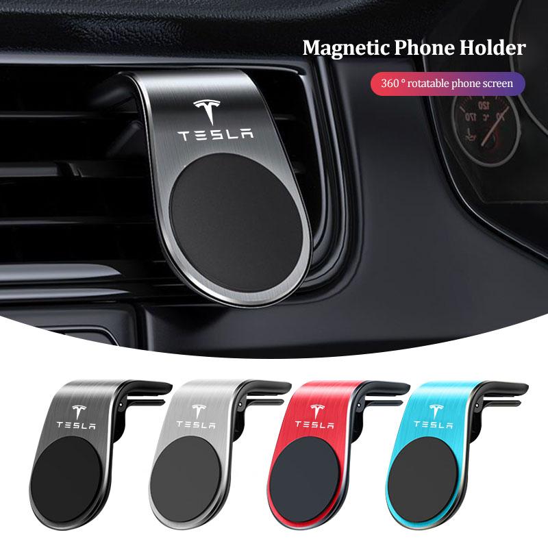 AAAIU1 Magnet Phone Holder GPS Stand Air Vent Clip Sticker For Tesla Model Y Juniper Model 3 Model S Model X Cybertruck Roadster SpaceX