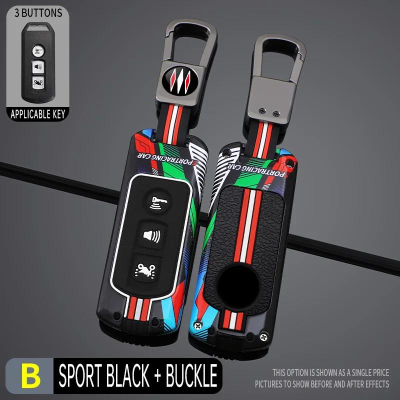 CPO1 Racing Style Metal Key Case Cover For Honda Motorcycle SH125 Forza 350 250 750 ADV 150 X-ADV SH150i SH300 150 PCX125 Accesorios