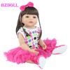 BZDOLL 55 см полностью силиконовая кукла Bebe Reborn реалистичная мягкая виниловая принцесса Единорог игрушка для купания девочек детский подарок на день рождения