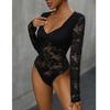 Women's Cross Border Solid Color Sexy Long Sleeve Jumpsuit