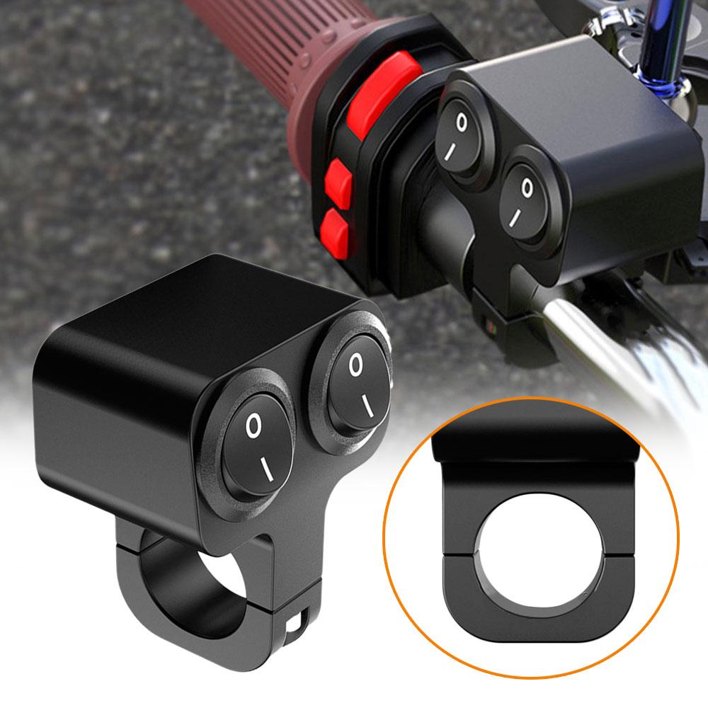 1 шт. алюминиевый сплав 12 В мотоцикл руль переключатель управления двойной кнопки управления фара мигалка динамик переключатель аксессуары