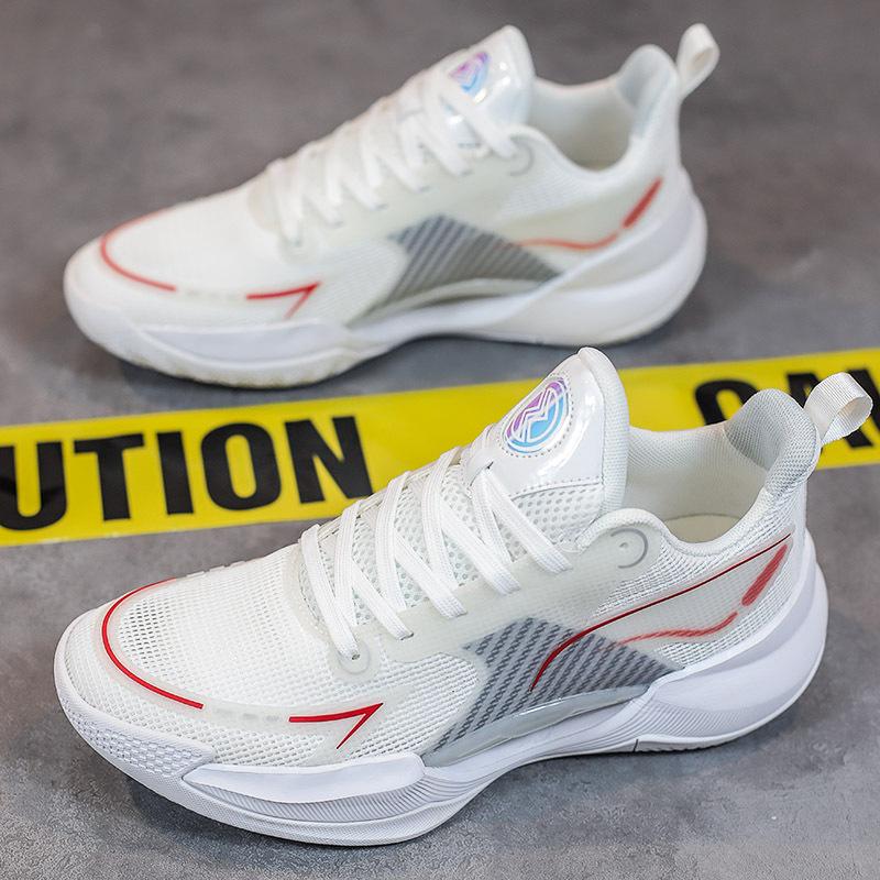2025 Basketball Shoes Men's 2025 New Mesh Breathable Sports Shoes Sports Students Lightweight Shock-absorbing Running Tide Shoes