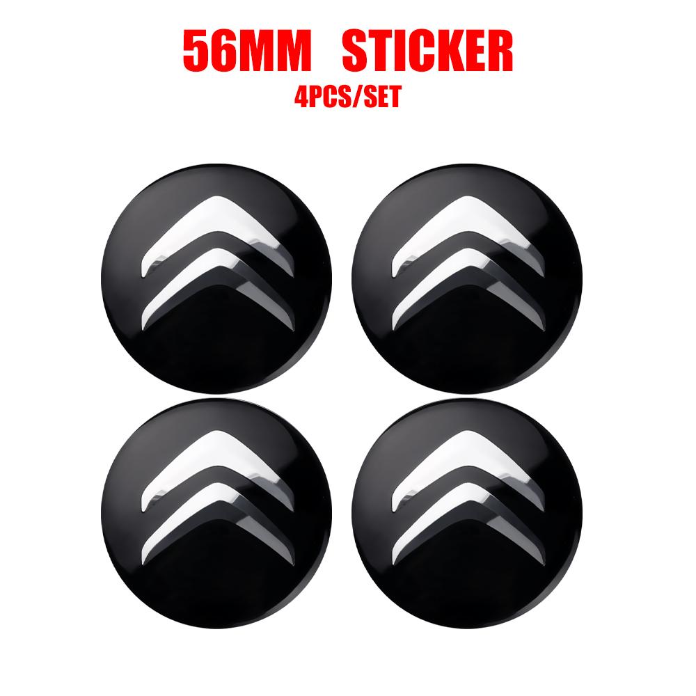 4pcs 56/60MM Car Wheel Center Caps For Citroen C3 C4 Picasso C4L DS C6 Logo Emblem Replacement Rim Hub Cover Styling Accessories