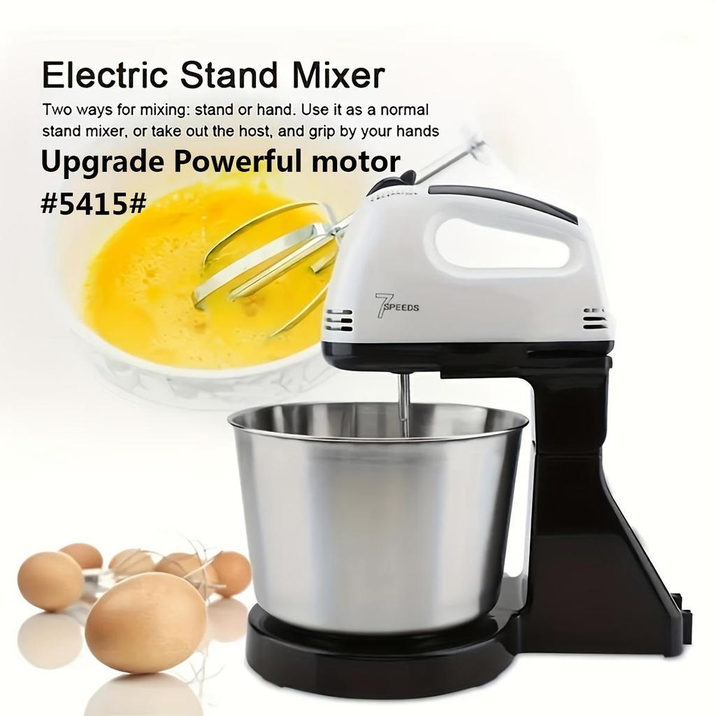 Универсальный электрический миксер 2-в-1 — Мощный двигатель, конструкция из нержавеющей стали — Идеально подходит для теста и кремов — Идеально подходит для праздников и повседневной выпечки