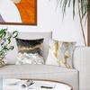 Marble Pattern Nordic Geometric Decorative Pillowcase Peach Velvet Microfiber Pillow Cushion Cover For Car Home Living Room