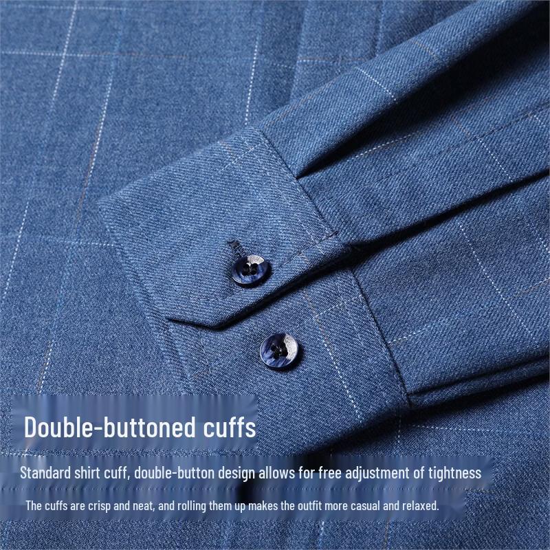 Pierre Cardin Мужская клетчатая рубашка с длинным рукавом в стиле business casual