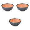 Set of 3 Black Mortar Bowls X Ceramic Made In Setomonohonpo (Large) [16.5 7.5 Cm] Mortar, Japan,