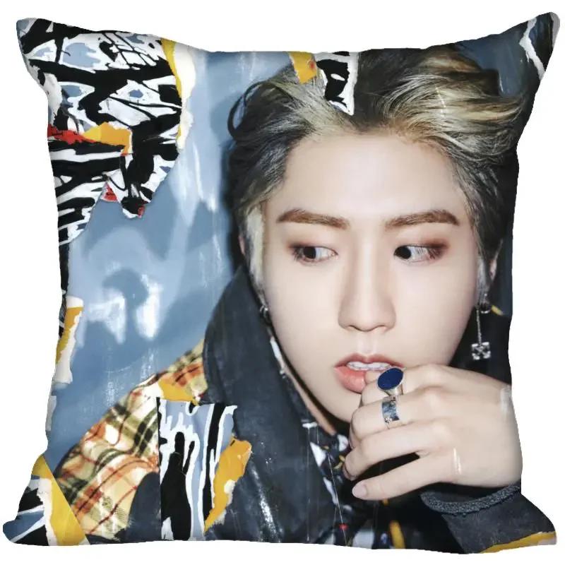 Новая наволочка KPOP с Ханом Джисоном для спальни, дома, офиса, декоративная наволочка, квадратная, на молнии, 45X45 см, сатиновая, мягкая, не выцветает