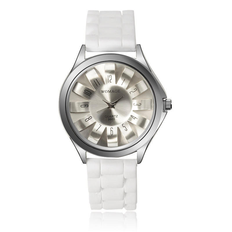Роскошный бренд WOMAGE модные стальные цветы хризантемы женские наручные часы с резиновым ремнем