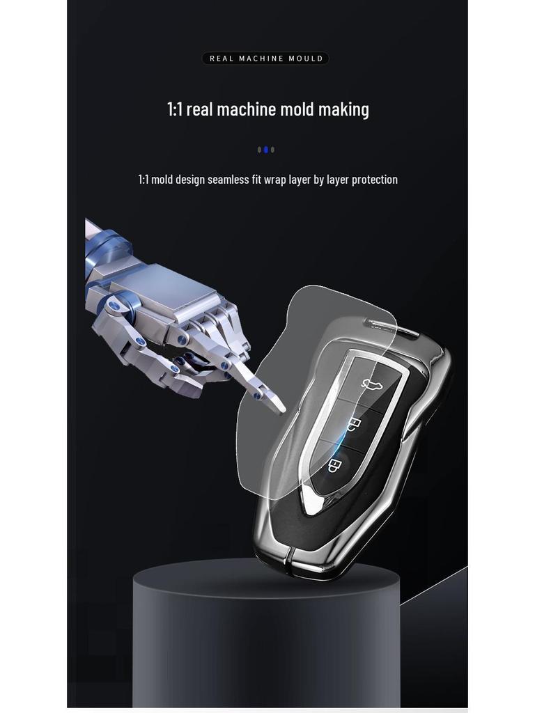 Zotye T300/T600 2018 Key Cover: Simple Men's Snap Button, Bullet Head Shell.