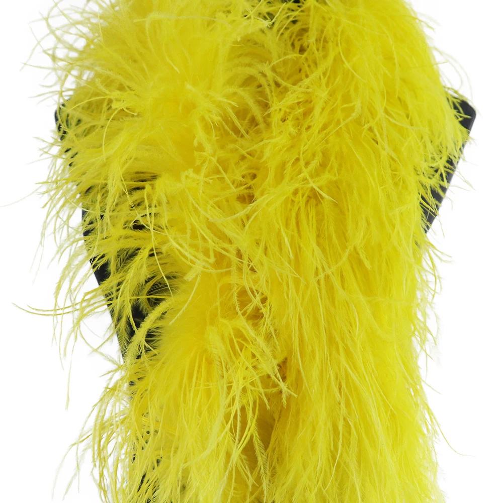 DIY 0,5 метра Толстая боа из страусиных перьев 2-20 слоев Лента Шитье Платье Шарф Шаль DIY Карнавал Свадебная вечеринка Одежда Декор юбки-перья