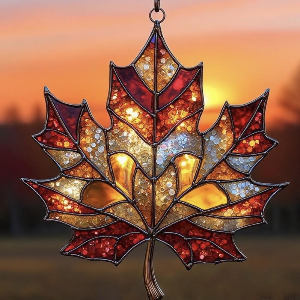 Sun Catcher Maple Leaf Acrylic Sun Catcher Maple Leaf Sun Catcher Acrylic Hanging Decoration for Home Window Birthdays