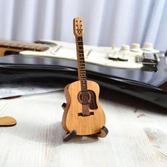 Деревянная коробка для медиаторов с подставкой, коробка для демонстрации медиаторов с 3 гитарами