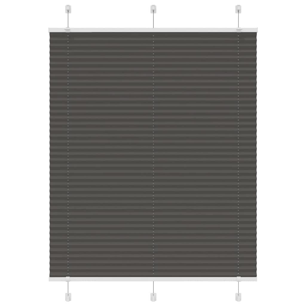 Roleta Plisowana Czarna 110X150 Cm Szerokość Tkaniny 109,4 Cm