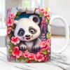 3D Effect CAT Dog Bear Animals Coffee Mug Wrap, 11oz Sublimation Ceramic Tea Cup,Beer Mugs,Milk Cups Surprised Gift For KIDS