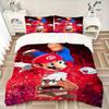 3pcs Mario Bedding Set - Includes Quilt Cover and Pillowcases, Suitable for All Seasons, Machine Washable - Ideal Gift for Family and Friends.F039