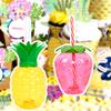 1 шт., фруктовые соломенные стаканчики, тропические соломенные стаканчики, фруктовые стаканчики для вечеринки по случаю дня рождения, пляжной вечеринки, пластиковые фруктовые стаканчики, летние разноцветные