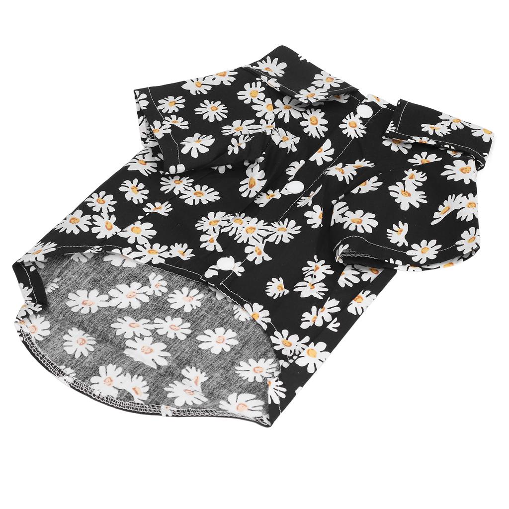 Daisy Print Dog Shirt Soft Breathable Flexible Pet T Shirt for Small Dogs and Cats