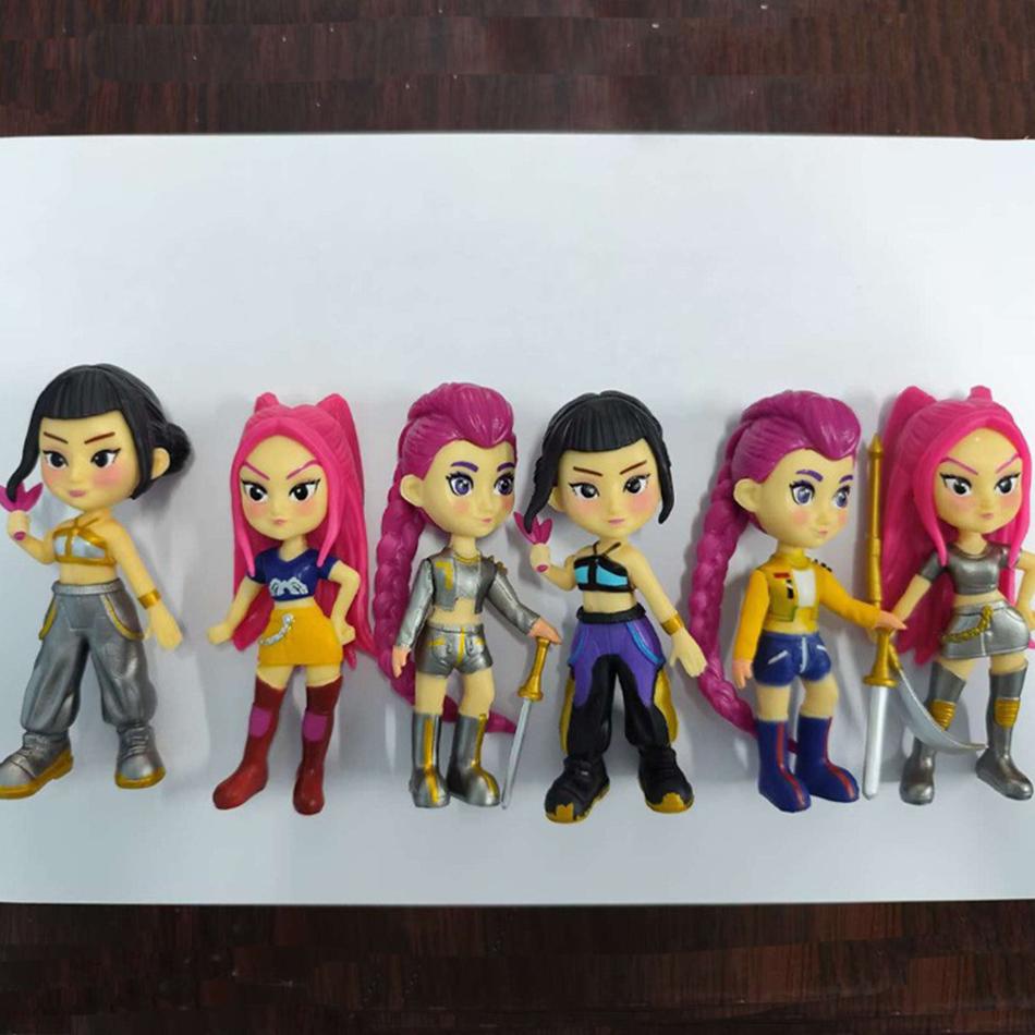 Популярная K-pop Фигурка Охотники на Демонов Игрушка PVC Модель Мультяшная Игровые Аксессуары Настольное Украшение С Коробкой Кукла Детский Подарок