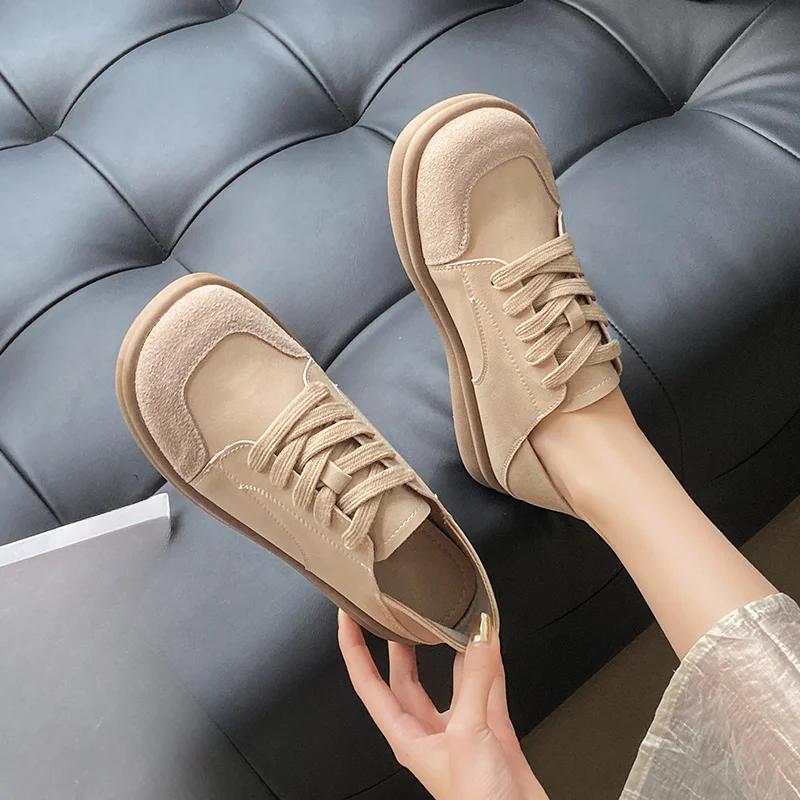 Fashion 2024 Spring New Fashion Comfortable Low Heel Leisure Round Head Vulcanized Shoes