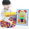 296pcs Mosaic Picture Puzzle Toy Children Composite Intellectual Educational Mushroom Nail Kit Toys