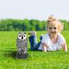 Owl Decoy Deterrent Realistic Bird Cat Crow Scarer Statue Straight Head Scarecrow Outdoor Garden