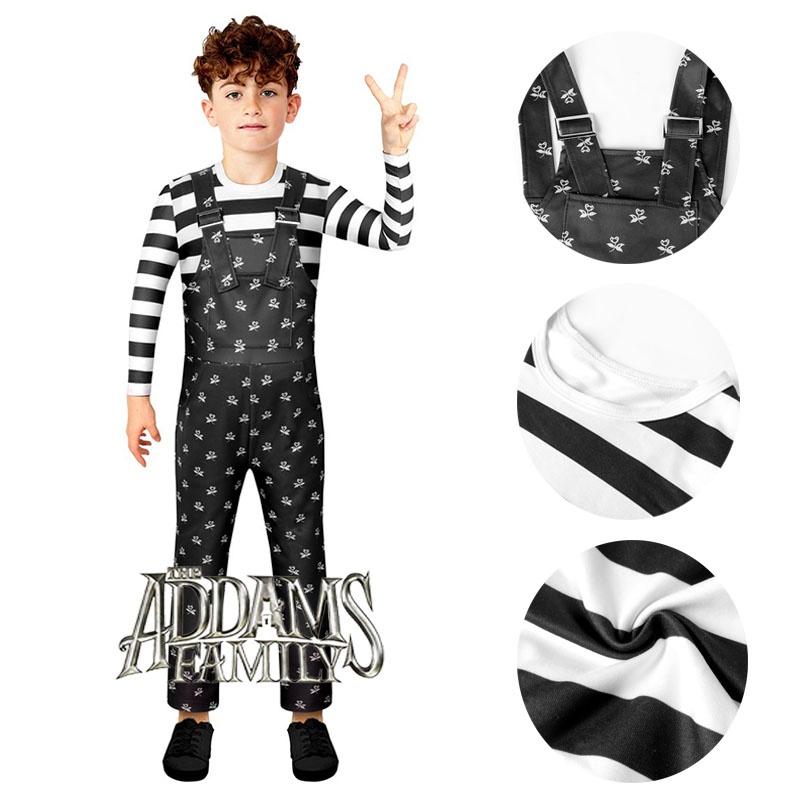 Wednesday Addams Cosplay Costume For Boys Girls Kids Overalls Halloween Xmas Party