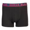 Pack of 2 Plain and Patterned Boxers with Colored Border Men SERGE BLANCO