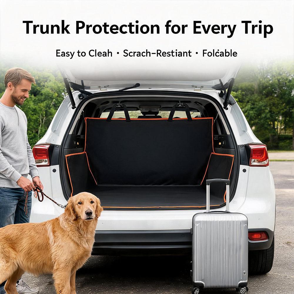 Waterproof Car Trunk Pet Cargo Liner Cover Oxford Anti Slip Dog Trunk Mat Protector Foldable Travel Pet Transport