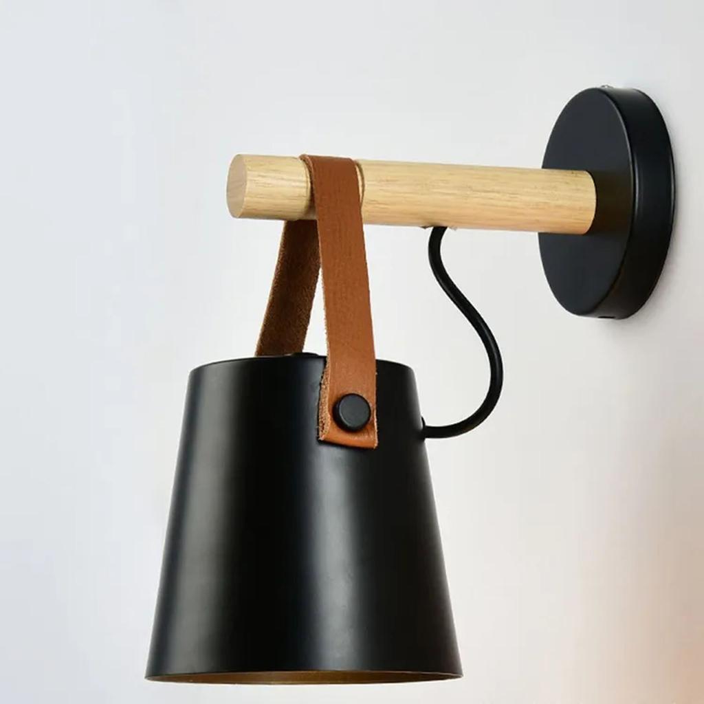 American Style Retro Rural  Minimalist Corridor Study Bedside Coffee Shop TV Wall Iron Belt Wall Lamp