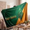 Werder Bremen FC Personalized Fleece Blanket With Football Logo, Custom Name Text Soft Warm Home Throw Blanket