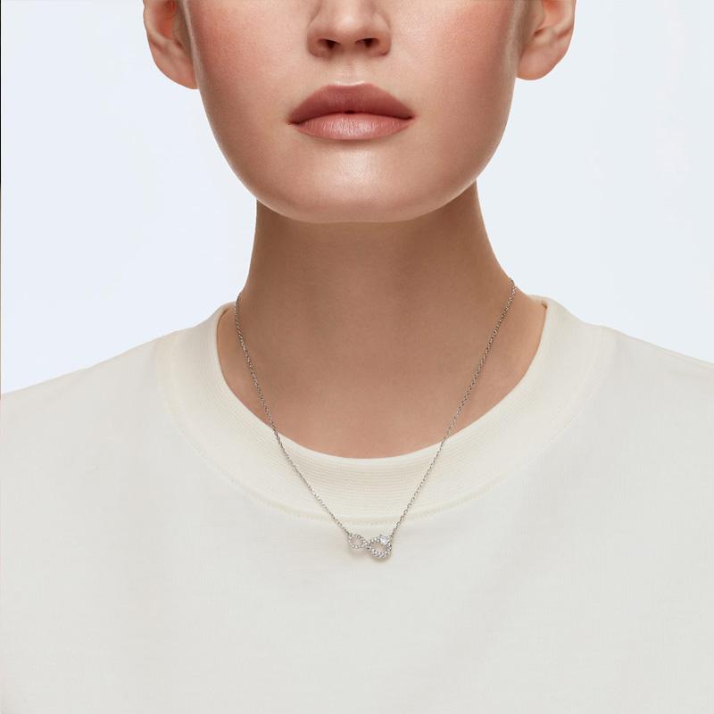 Swarovski Серия Гипербола SWA INFINITY Кристальный Камень Вечная Любовь Ожерелье Женское 5520576