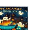 Halloween Advent Calendar 2D Acrylic Reading Ghost Hanging Ornament Set 24 Days Countdown Decoration for Holiday Home Decor