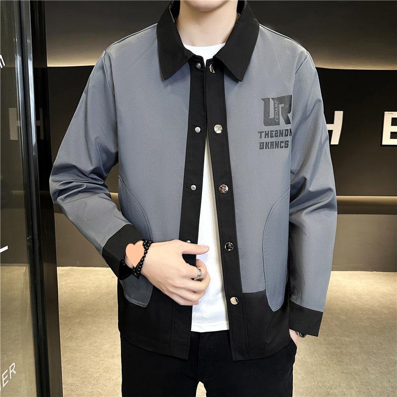 Осенне-зимний новый стиль пиджака с лацканами Красивый молодой и среднего возраста повседневный модный пиджак кардиган пальто мужская одежда