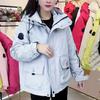 Down padded jacket women's new loose short padded jacket thickened padded jacket women's winter hooded jacket tide
